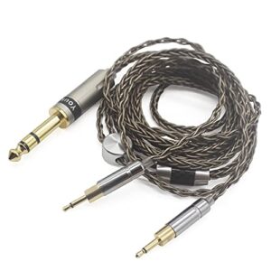 youkamoo 6.35mm headphone cable compatible for sennheiser hd700 hd 700 headphones 8 core silver plated replacement audio upgrade cable