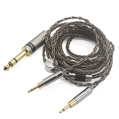 Youkamoo 6.35mm Headphone Cable Compatible for Sennheiser HD700 HD 700 Headphones 8 Core Silver Plated Replacement Audio Upgrade Cable