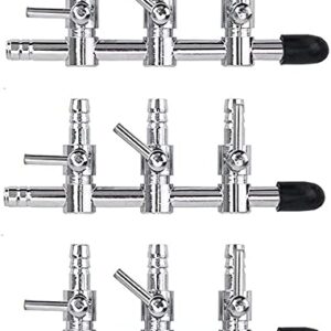 bnafes Aquarium Air Valve 3 Way Inline Manifold Air Flow Pump Tubing Splitter Lever Control Valve 3-Pack