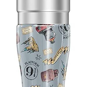 THERMOS Harry Potter Watercolor Hogwarts Express Pattern STAINLESS KING Stainless Steel Travel Tumbler, Vacuum insulated & Double Wall, 16oz