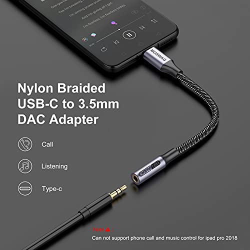 MOSWAG USB Type C to 3.5mm Headphone Jack Adapter, Audio Adapter USB C to Aux Dongle Cable Cord for Samsung Galaxy S21 S20 Ultra S20+ Note 20 10 S10 S9 Plus,Pixel 4 3 2 XL and More