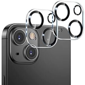 aenoko [2 pack] camera lens protector compatible for iphone 13 / iphone 13 mini 2021, hd tempered glass+black circle