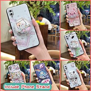 Silicone Anti-dust Lulumi Phone Case for Samsung Galaxy A02/M02/SM-A022F/A022M, Shockproof Armor case Foothold Drift Sand Cover TPU Cartoon Glisten Cartoon Dirt-Resistant Anti-Knock, 9