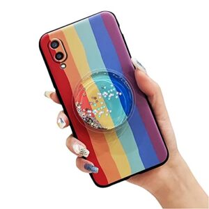 Silicone Anti-dust Lulumi Phone Case for Samsung Galaxy A02/M02/SM-A022F/A022M, Shockproof Armor case Foothold Drift Sand Cover TPU Cartoon Glisten Cartoon Dirt-Resistant Anti-Knock, 9