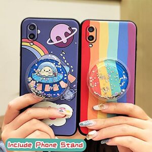 Silicone Anti-dust Lulumi Phone Case for Samsung Galaxy A02/M02/SM-A022F/A022M, Shockproof Armor case Foothold Drift Sand Cover TPU Cartoon Glisten Cartoon Dirt-Resistant Anti-Knock, 9