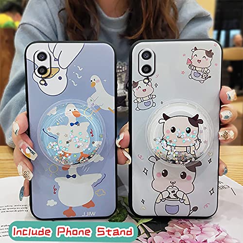 Silicone Anti-dust Lulumi Phone Case for Samsung Galaxy A02/M02/SM-A022F/A022M, Shockproof Armor case Foothold Drift Sand Cover TPU Cartoon Glisten Cartoon Dirt-Resistant Anti-Knock, 9