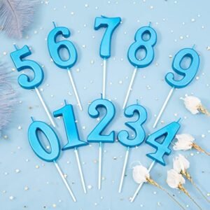 PHD CAKE 2.76 Inch Modern Blue 2 Number Birthday Candles, Blue Number Candles, Cake Number Candles, Party Celebration