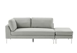 suede leisure sofa with left armrest