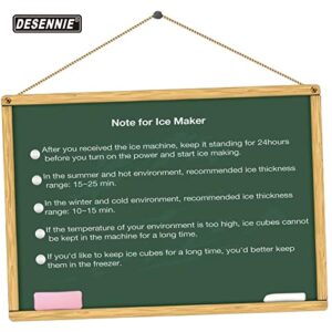 DESENNIE 110V Ice Maker Machine 70LBS/24H | Make a Appointment | Auto Clean | Blue Light | Adjustable Ice Cube | Freestanding Undercounter Countertop for Home Bar Office