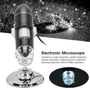 Portable Electron Microscope, 1600X 8 Digital Microscope with 8 Led Lights, Handheld USB High-Definition Electron Microscope Magnifying Microscope