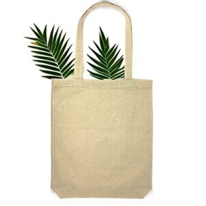 palm naki 100% cotton tote bag reusable cloth bag, lightweight cotton shopping bag, versatile cotton tote bag (12 pack)