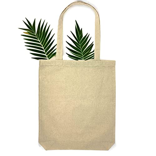 PALM NAKI 100% Cotton Tote Bag Reusable Cloth Bag, Lightweight Cotton Shopping Bag, Versatile Cotton Tote Bag (12 Pack)