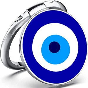 xiajons cell phone ring holder stand,360 degree rotation bracket compatible with all smartphones，for man woman evil eye pattern（blue）