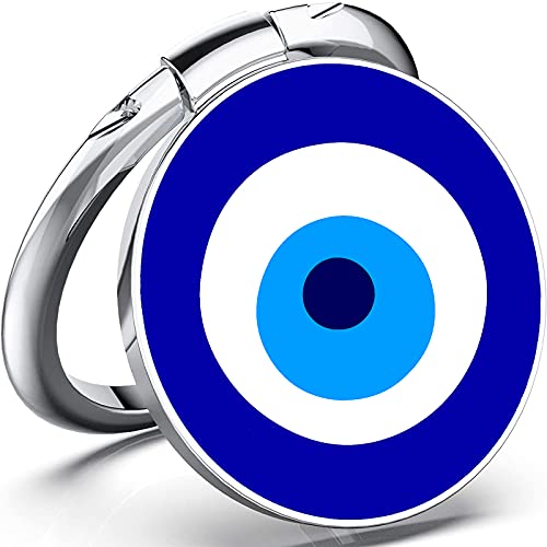 XIAJONS Cell Phone Ring Holder Stand,360 Degree Rotation Bracket Compatible with All Smartphones，for Man Woman Evil Eye Pattern（Blue）