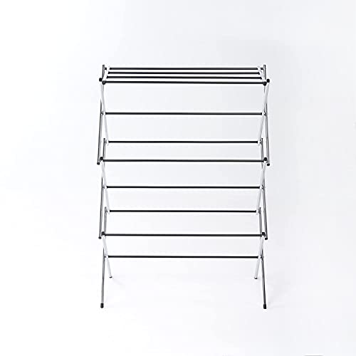 Displays By Jack Portable Collapsible Clothing Dry Rack, Retractable Drying Rack for Clothes, Lingerie, Towels, Linens, Laundry Home Apartment, Metal Chrome Finish