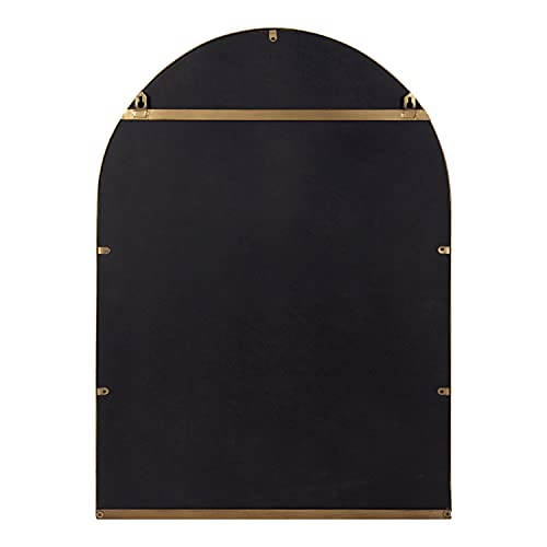 Kate and Laurel Estero Modern Arched Mirror with Shelf, 20 x 28, Gold, Transitional Arch Mirror for Wall