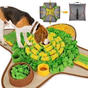 HOPET Snuffle Mat for Large Dogs, Slow Feeder Dog Puzzle Toys Interactive Sniff Feeding Training Mat for Puppy Treats Mind Game for Boredom and Stress Relief for Outdoor Indoor Small Medium Breed