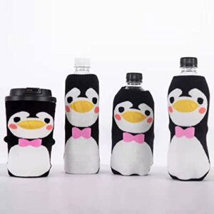4pack suitable for bottles with various shapes, reusable coffee sleeves, water bottle sleeve to prevent condensation and dripping fit 10-17oz glass plastic sport bottle
