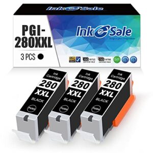 ink e-sale compatible 280 281 xxl ink cartridge replacement for canon pgi-280xxl cli-281xxl 280xxl 281xxl ink cartridge 3-packs black combo for use with canon pixma ts8120 ts9120 ts8220 ts9100 ts9520