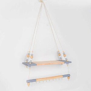 nc crafts ins nordic nordic single-layer upper board and lower stick rack for clothes hanging gray