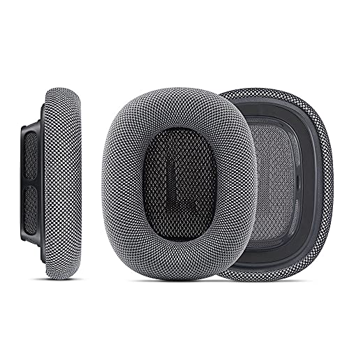 Replacements Earpad Covers for Airpod Max Headphones, 1 Pair - Durable Textile Mesh with Magnetic Connection (Silver)