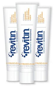 2 pack -revitin natural toothpaste and prebiotic oral therapy - pack of 3