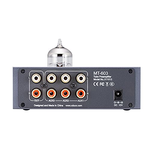 Linsoul XDUOO MT-603 12AU7 Tube Pre-Amplifier with 4 AUX Audio Inputs