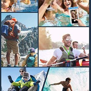 GLBSUNION Universal Waterproof Case,Waterproof Phone Pouch Dry Bag for iPhone 14 13 12 Pro 11 Pro Max XS Max X Samsung Galaxy S22/21 Google Pixel HTC Up to 8", IPX8 Cellphone Dry Bag -3 Pack Clear