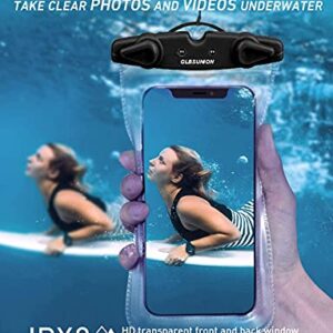 GLBSUNION Universal Waterproof Case,Waterproof Phone Pouch Dry Bag for iPhone 14 13 12 Pro 11 Pro Max XS Max X Samsung Galaxy S22/21 Google Pixel HTC Up to 8", IPX8 Cellphone Dry Bag -3 Pack Clear