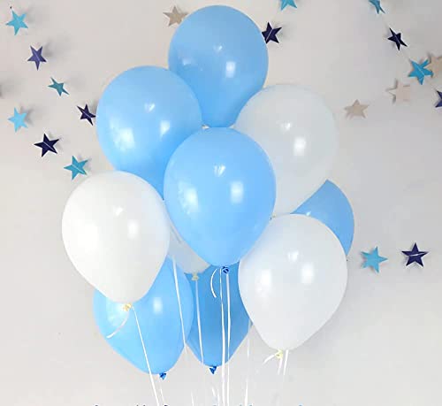 Light Blue Latex Balloon 12 inches 100Pcs, Sky Blue Balloons for Party Birthday Wedding Holiday Decorations Kid's Baby Shower Balloons