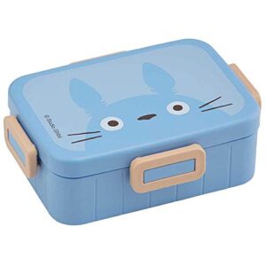 my neighbor totoro bento lunch box (22oz) - cute lunch carrier with secure 4-point locking lid - authentic japanese design - durable, microwave and dishwasher safe -foraging