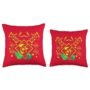 Vietnamese Lunar New Year - Tet 2023 Throw Pillow, 18x18, Multicolor