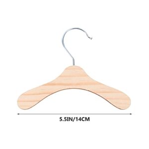NUOBESTY 10pcs Wood Standard Hangers Dog Clothes Hangers Wooden Clothes Hangers Coat Trouser Slack Jeans Skirt Shorts Scarf Pant Hangers - 5.5 x 5.5inch