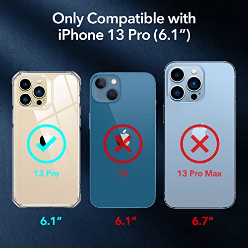 ESR for iPhone 13 Pro Phone Case, 13 Pro Case Clear, Military-Grade Protection, Shockproof Air-Guard Corners, Yellowing-Resistant Acrylic Back, Phone Case for iPhone 13 Pro, Air Armor Case, Clear