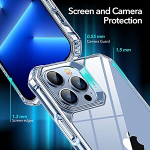 ESR for iPhone 13 Pro Phone Case, 13 Pro Case Clear, Military-Grade Protection, Shockproof Air-Guard Corners, Yellowing-Resistant Acrylic Back, Phone Case for iPhone 13 Pro, Air Armor Case, Clear