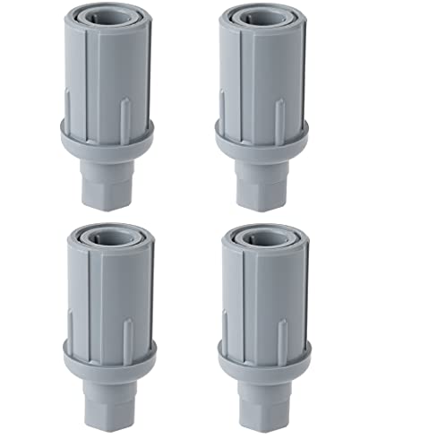 Adjustable Plastic Bullet Feet for Work Table | 1-5/8" O.D Tubing | Set of 4