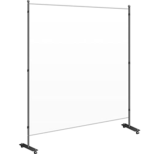 VEVOR Room Divider 6ft, Partition Room Dividers 71"x72", Room Divider Wall 1-Panel, Room Dividers, Folding Room Dividers, Partition Room Dividers, Folding Privacy Screens (White) for School, Office