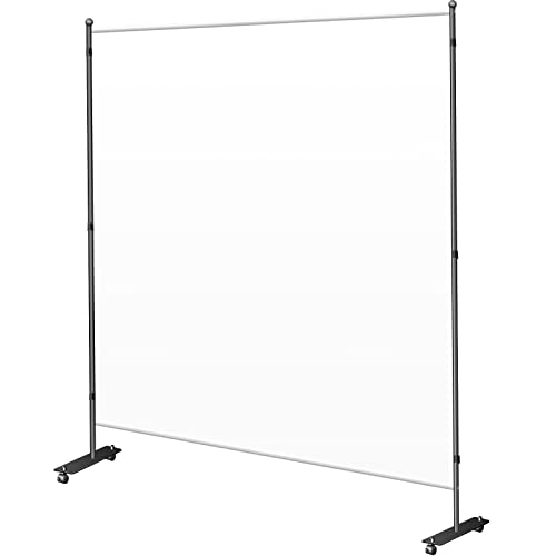 VEVOR Room Divider 6ft, Partition Room Dividers 71"x72", Room Divider Wall 1-Panel, Room Dividers, Folding Room Dividers, Partition Room Dividers, Folding Privacy Screens (White) for School, Office