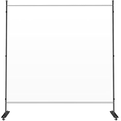 VEVOR Room Divider 6ft, Partition Room Dividers 71"x72", Room Divider Wall 1-Panel, Room Dividers, Folding Room Dividers, Partition Room Dividers, Folding Privacy Screens (White) for School, Office