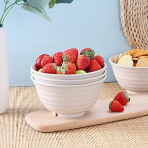 28pcs Wheat Straw Dinnerware Sets, Plates and Bowls Sets for 4, Large Plates, Bowls, Cups for Camping, Picnic Microwave Safe