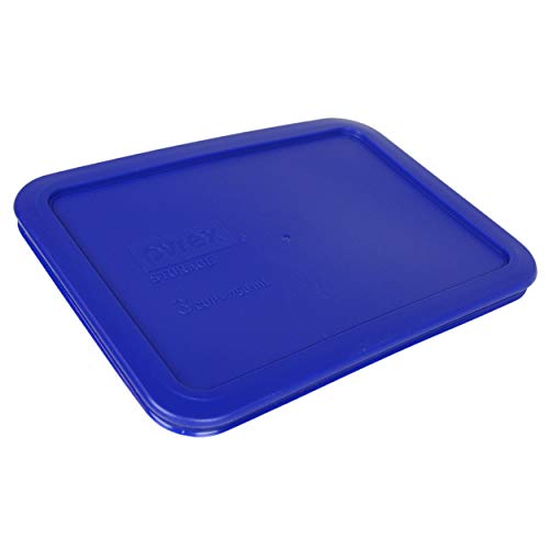 Pyrex (2 7210 Glass Dishes & (2) 7210-PC Cadet Blue Lids