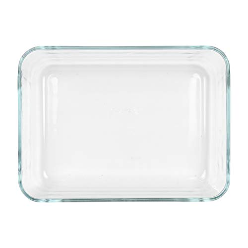 Pyrex (2 7210 Glass Dishes & (2) 7210-PC Cadet Blue Lids