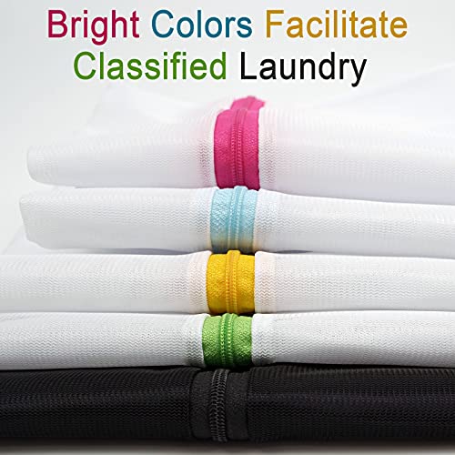 Casaphoria Bra Laundry Bags for Washing Machine,Large Travel Lingerie Laundry Bags for Dirty Clothes for Suitcase,Underwear Mesh Wash Bags for Delicates(5Pcs,Easy to Distinguish)