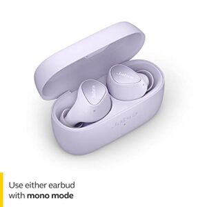 Jabra Elite 3 in Ear Wireless Bluetooth Earbuds – Noise Isolating True Wireless Buds with 4 Built-in Microphones for Clear Calls, Rich Bass, Customizable Sound, and Mono Mode - Lilac