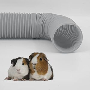 2 Pieces Pet Fun Tunnel Small Animal Play Tunnel Collapsible Plastic Tube Pet Hideaway Fun Toys for Hiding Training Fit Guinea Pigs Hamsters Chinchillas Rats Ferrets Dwarf Rabbits Green Black Wishope