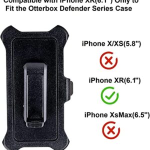 2 Pack Holster Belt Clip Replacement Compatible with OtterBox Defender Series Case for Apple iPhone XR (6.1") ONLY (Belt Clip Only, Not Including The Case)