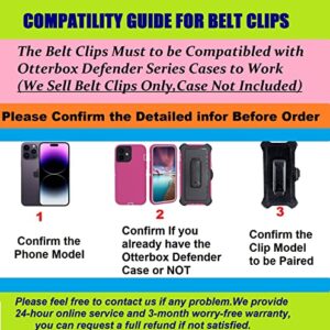2 Pack Holster Belt Clip Replacement Compatible with OtterBox Defender Series Case for Apple iPhone XR (6.1") ONLY (Belt Clip Only, Not Including The Case)