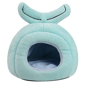 balacoo Guinea Pig Bed Hedgehog Hamster Hideout Warm House Whale Shape Small Animals Habitat Supplies for Chinchilla Hamster