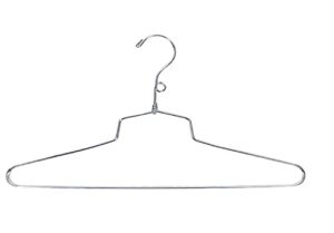 nahanco 18" metal shirt/dress hanger with loop hook, high polished chrome - 100/ctn.