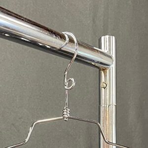 NAHANCO 18" Metal Shirt/Dress Hanger with Loop Hook, High Polished Chrome - 100/CTN.